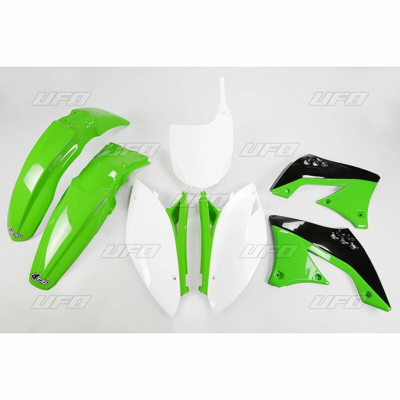 Kit plastique UFO couleur origine vert/noir/blanc Kawasaki KX450F 