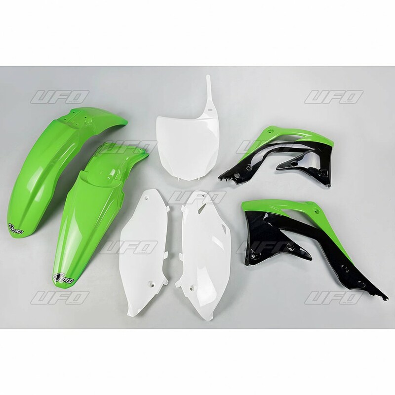 Kit plastique UFO couleur origine vert/noir/blanc Kawasaki KX450F 