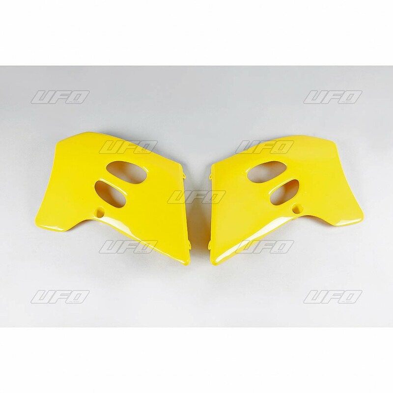 Ouïes de radiateur UFO jaune Suzuki RM125/250 