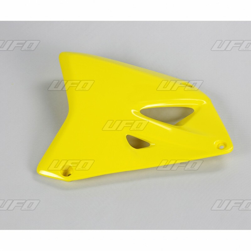 Ouïes de radiateur UFO jaune Suzuki RM85 