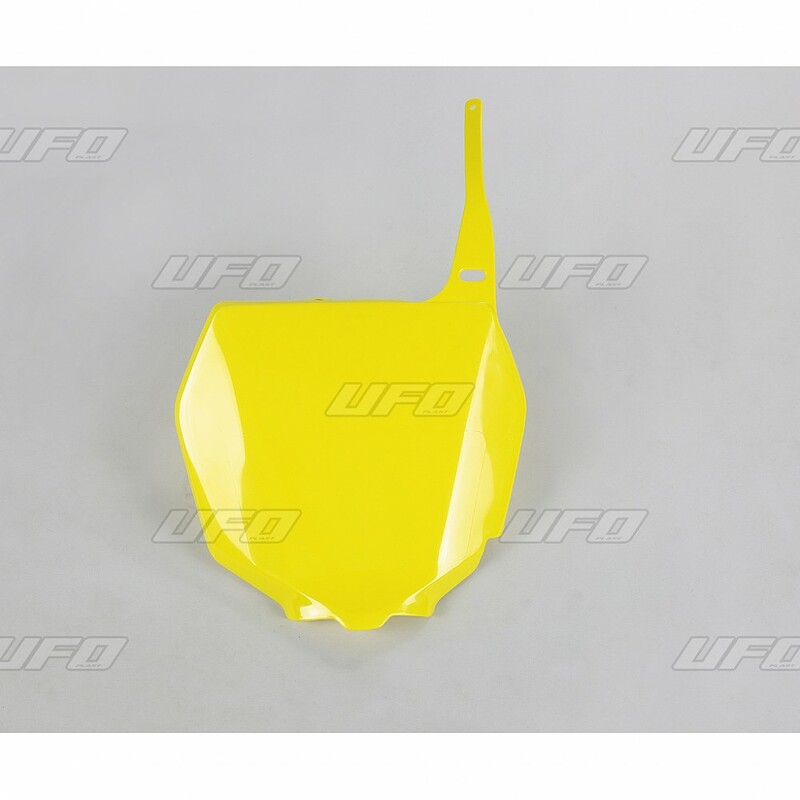 Plaque numéro frontale UFO jaune Suzuki 