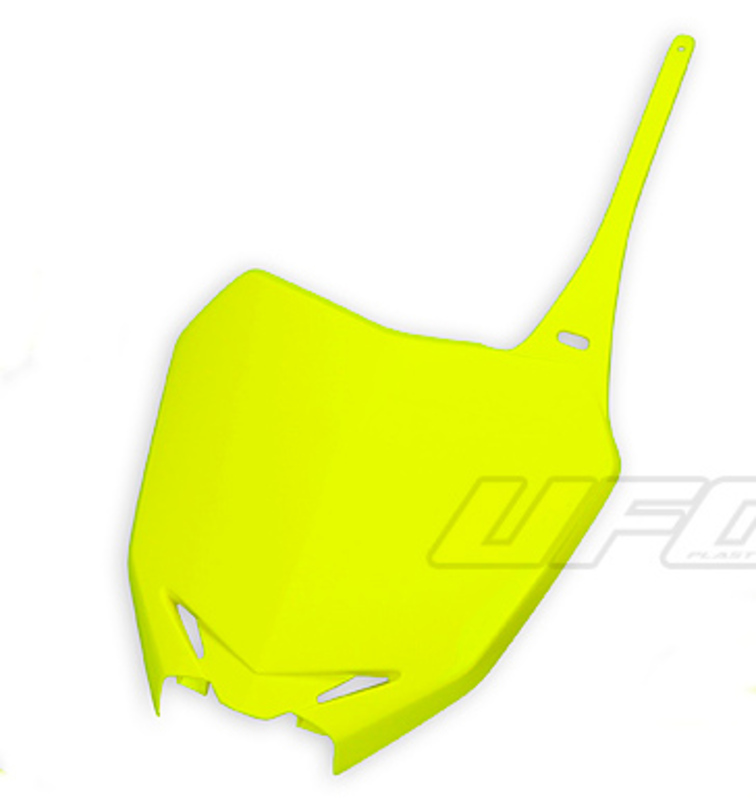 Plaque numéro frontale UFO jaune fluo Suzuki RM-Z250 