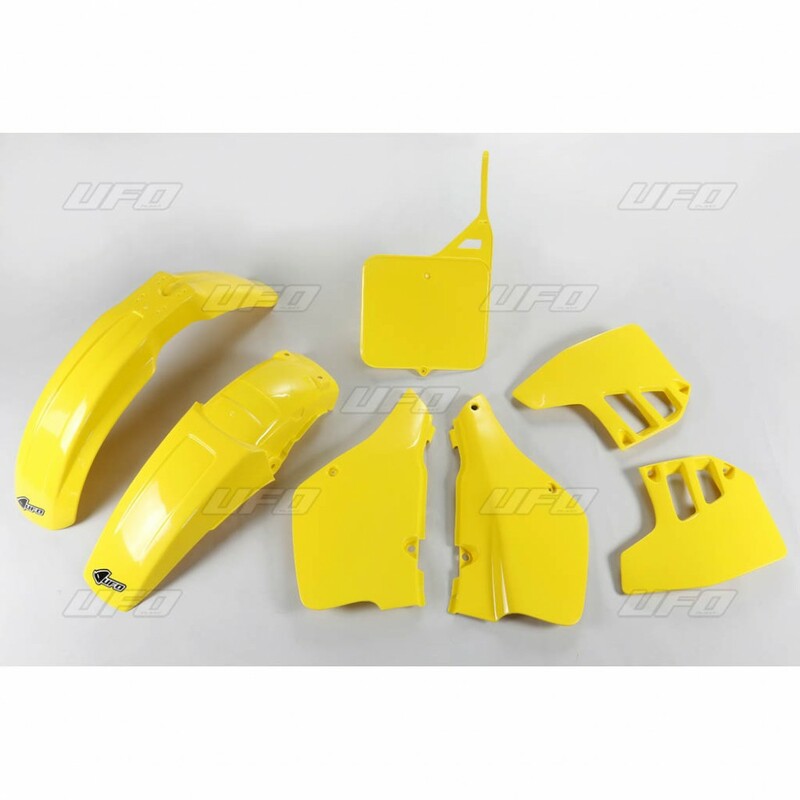 Kit plastique UFO couleur origine jaune Suzuki RM250 