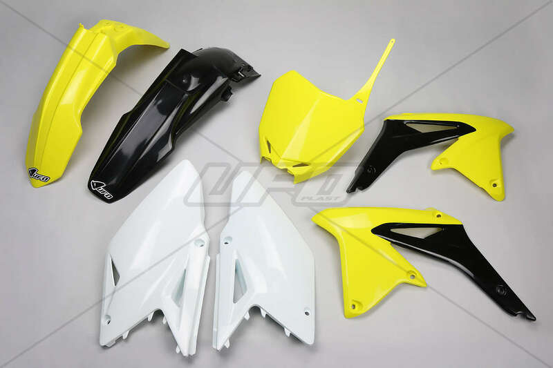 Kit plastique UFO couleur origine jaune/noir/blanc Suzuki RM-Z450 
