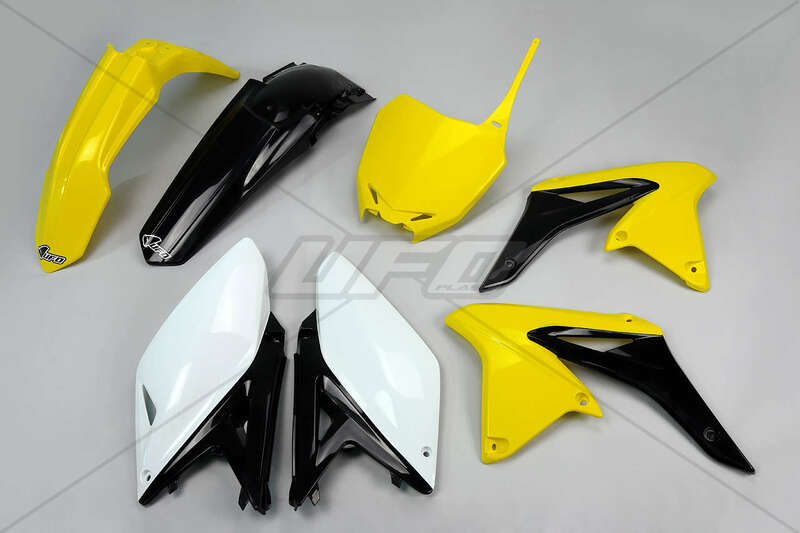 Kit plastique UFO couleur origine jaune/noir/blanc Suzuki RM-Z250 