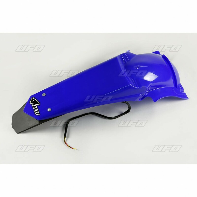 Garde-boue arrière & support de plaque avec feu UFO bleu Reflex Yamaha WR450F/250F 