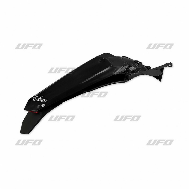 Garde-boue arrière + support de plaque avec feu UFO noir Yamaha WR250F 