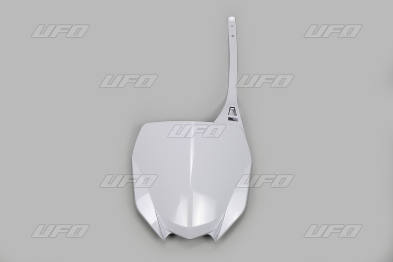 Plaque numéro frontale UFO blanc Yamaha YZ450F 