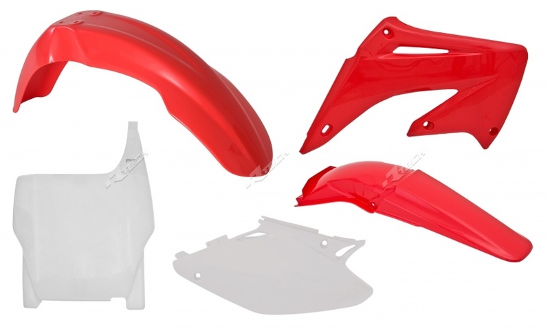 Kit plastique RACETECH couleur origine rouge/blanc Honda CR125R/250R 