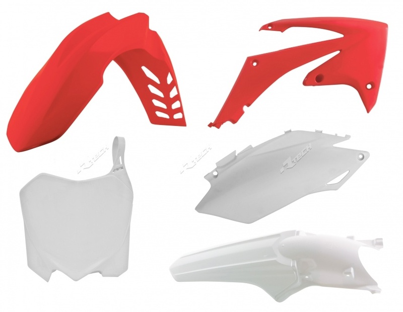 Kit plastique RACETECH couleur origine rouge/blanc Honda CRF250R/450R 