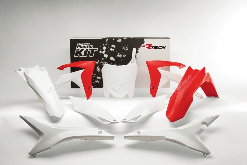 Kit plastique RACETECH couleur origine rouge/blanc Honda CRF250/450R 