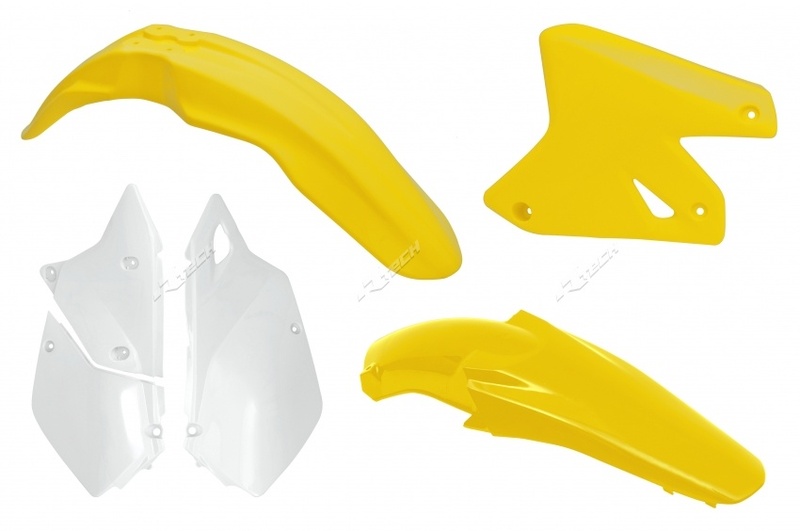 Kit plastique RACETECH couleur origine jaune/blanc Suzuki DR-Z400 