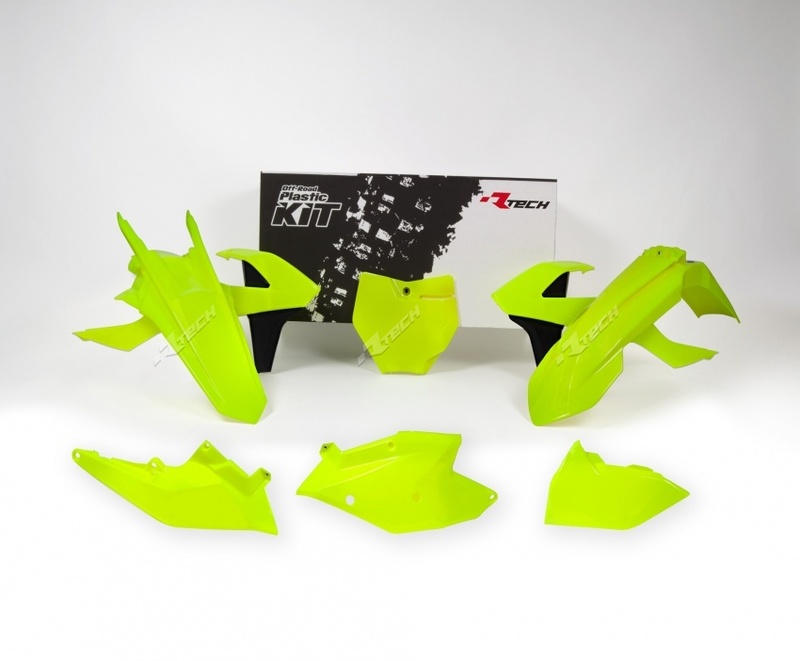 Kit plastique RACETECH jaune fluo/noir KTM 