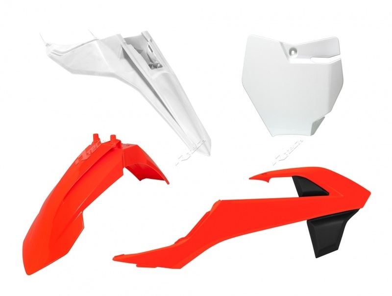 Kit plastique RACETECH couleur origine (2016) orange/blanc KTM SX65 