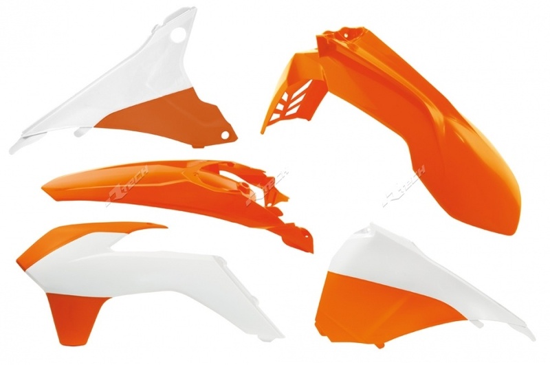 Kit plastique RACETECH couleur origine (15-16) orange/blanc KTM 