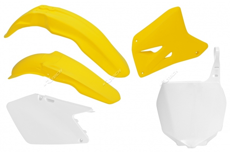 Kit plastique RACETECH couleur origine (2009) jaune/blanc Suzuki RM125/250 