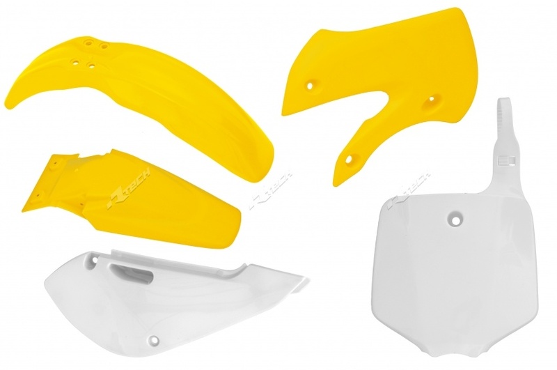 Kit plastique RACETECH couleur origine jaune/blanc Suzuki RM65 