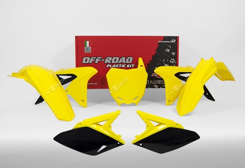 Kit plastique RACETECH couleur origine (2017) jaune/noir Suzuki RM-Z250 