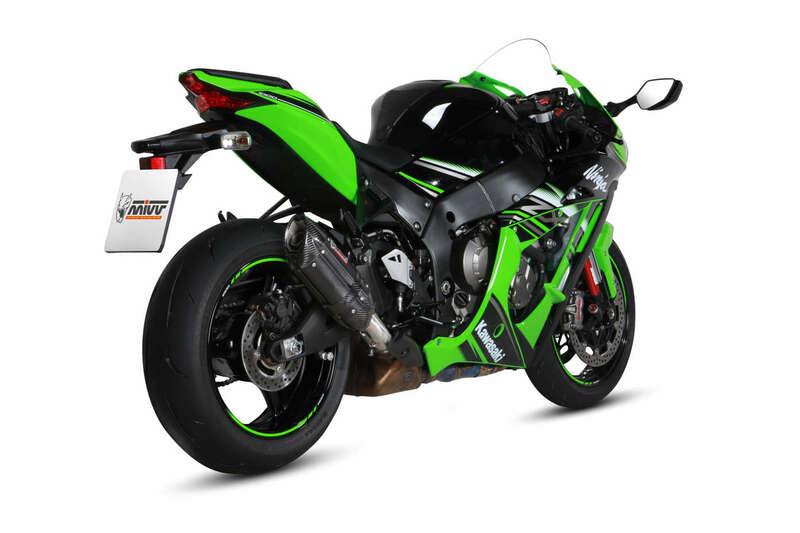 Silencieux MIVV Suono inox brossé noir Kawasaki ZX-10R 