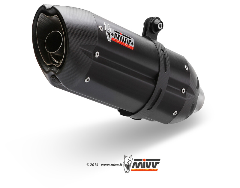 Silencieux MIVV Suono inox brossé noir/casquette carbone Suzuki GSX-R600/GSX-R750 