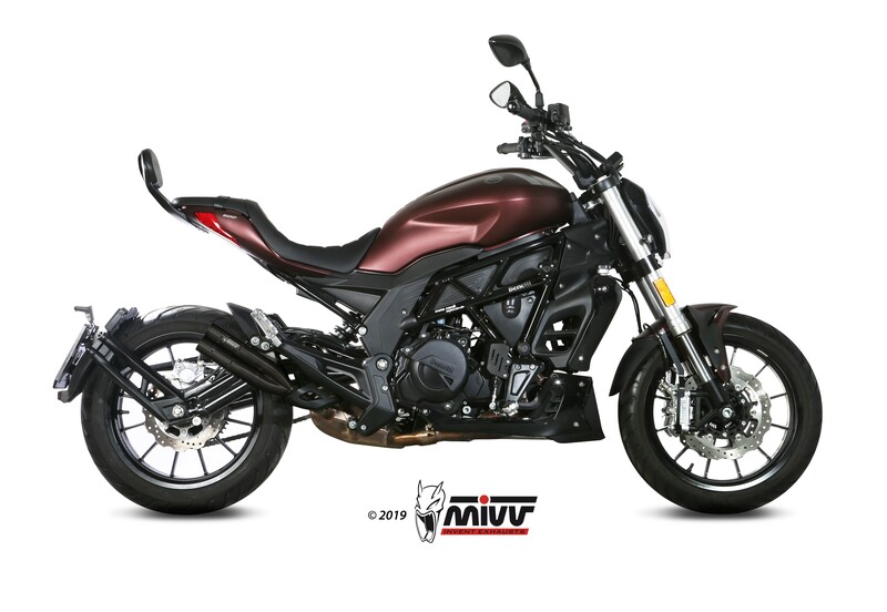 Silencieux MIVV Double Gun Full inox noir Benelli 502C 