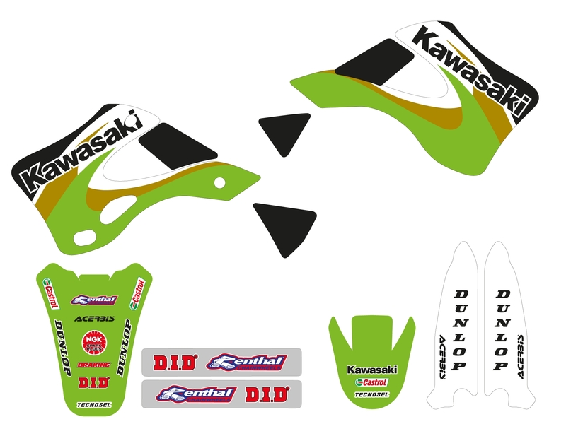 Kit déco complet TECNOSEL Team OEM Kawasaki 2000 