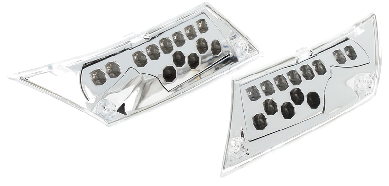Clignotant arrière V PARTS Type origine LED chrome Piaggio Zip 50 