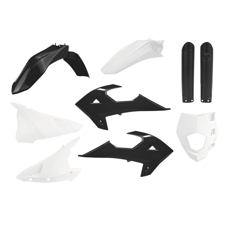 Kit plastiques POLISPORT noir/blanc Gas Gas 