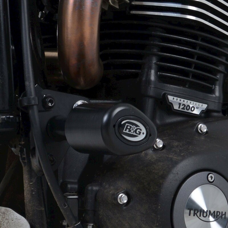 Tampons de protection R&G RACING Aero noir Triumph Scrambler 1200 