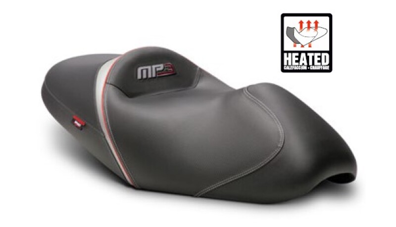 Selle SHAD Comfort Seat noir/coutures gris/bleu - Piaggio MP3