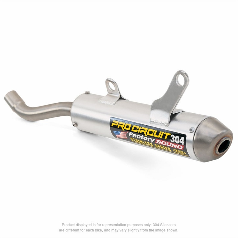 Silencieux PRO CIRCUIT 304 alu brossé/casquette inox Yamaha YZ 125 