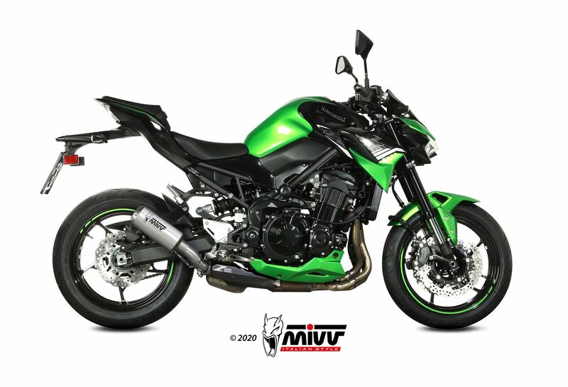 Silencieux MIVV MK3 inox/casquette inox Kawasaki Z900 