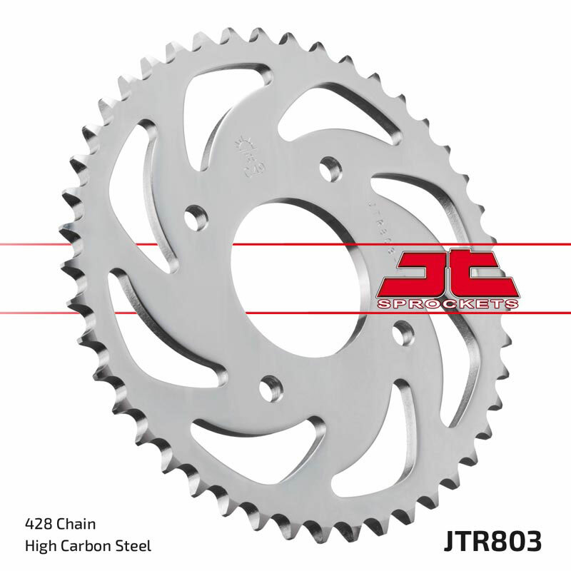 Couronne JT SPROCKETS acier ultra-light anti-boue anodisé dur 803 - 428 