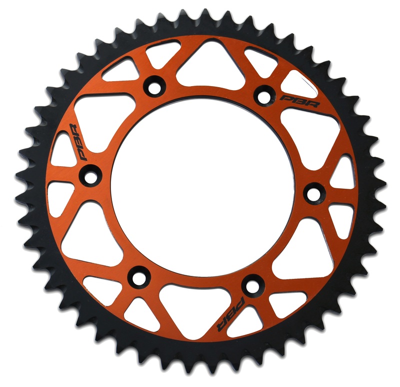 Couronne PBR Twin Color aluminium ultra-light anti-boue anodisé dur 4649 - 520 