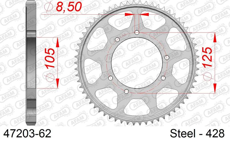 Couronne AFAM Acier Standard - 428 
