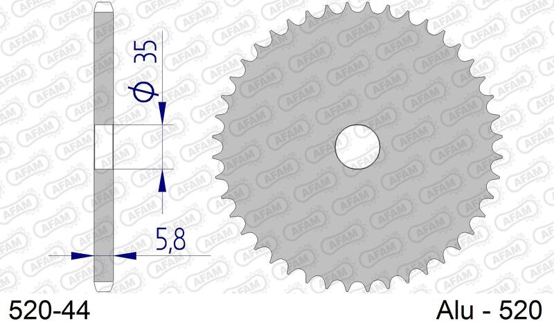 Couronne AFAM alu standard - 520 