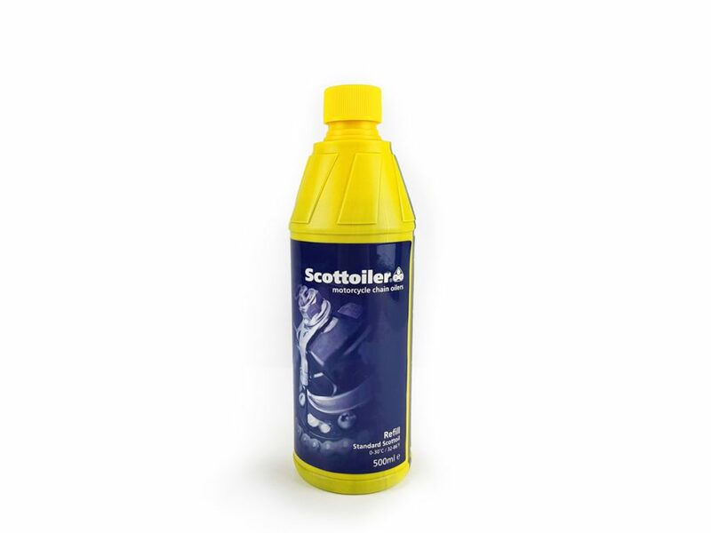 Recharge d'huile SCOTTOILER kits eSystem et vSystem standard bleu 0-30°C - 500ml 