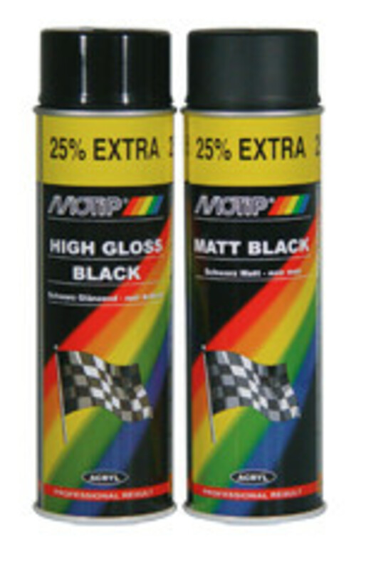 Peinture MOTIP Satin noir mat - Spray 500 ml 