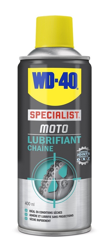 Lubrifiant chaîne WD 40 Specialist® Moto conditions sèches - Spray 400 ml 