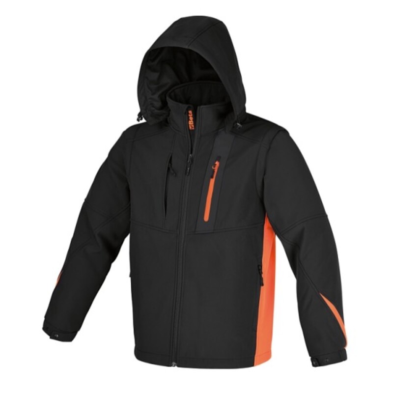 Veste Softshell BETA capuche et manches détachables 