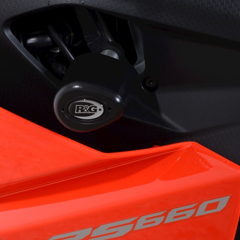 Tampons de protection R&G RACING Aero (sans perçage) - noir Aprilia RS660 