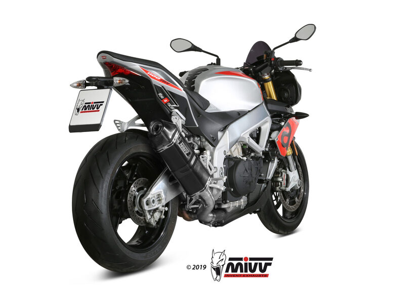 Silencieux MIVV Speed Edge inox noir/carbone - Aprilia Tuono V4 1100 