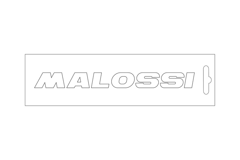 Stickers MALOSSI blanc - 14 cm 