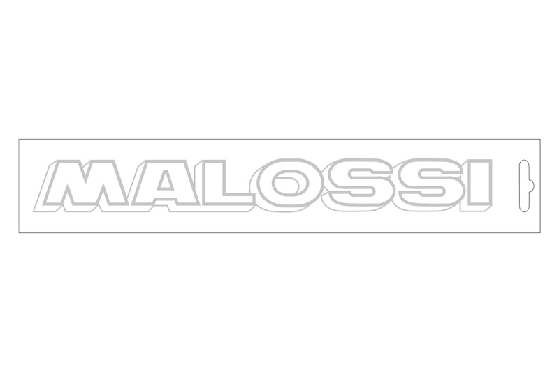 Stickers MALOSSI chrome - 22 cm 