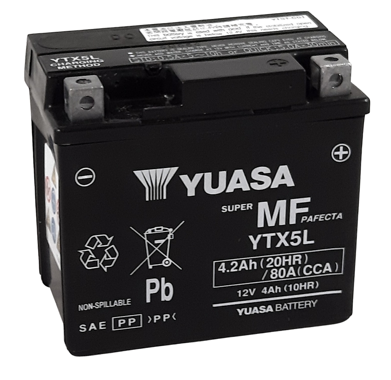 Batterie YUASA W/C sans entretien activée usine - YTX5L FA 