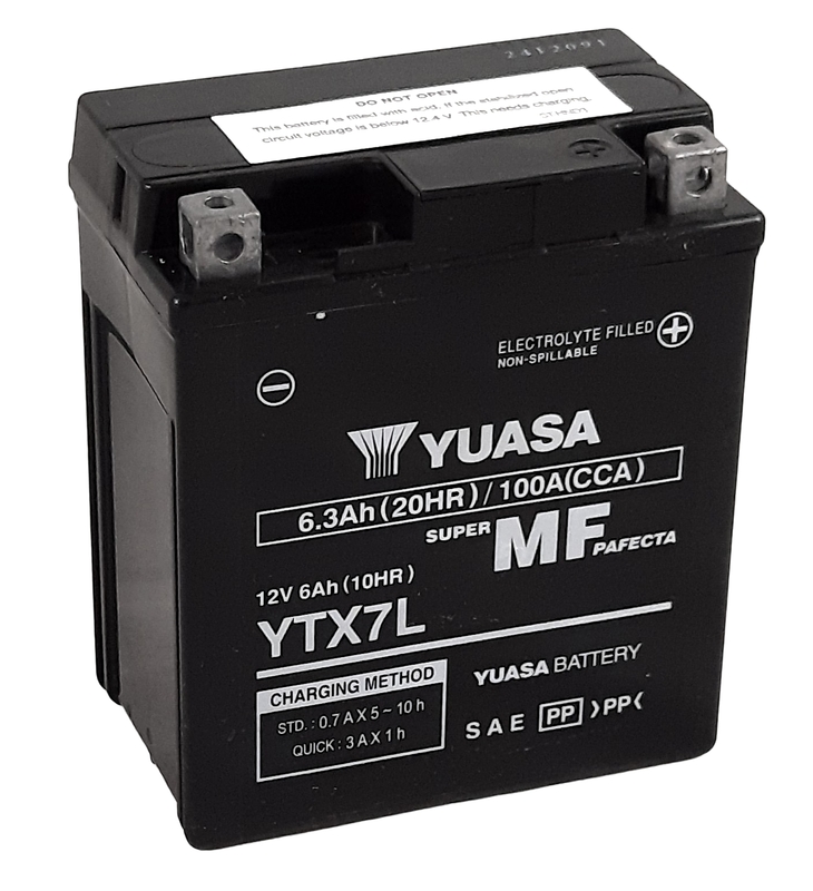 Batterie YUASA W/C sans entretien activée usine - YTX7L FA 