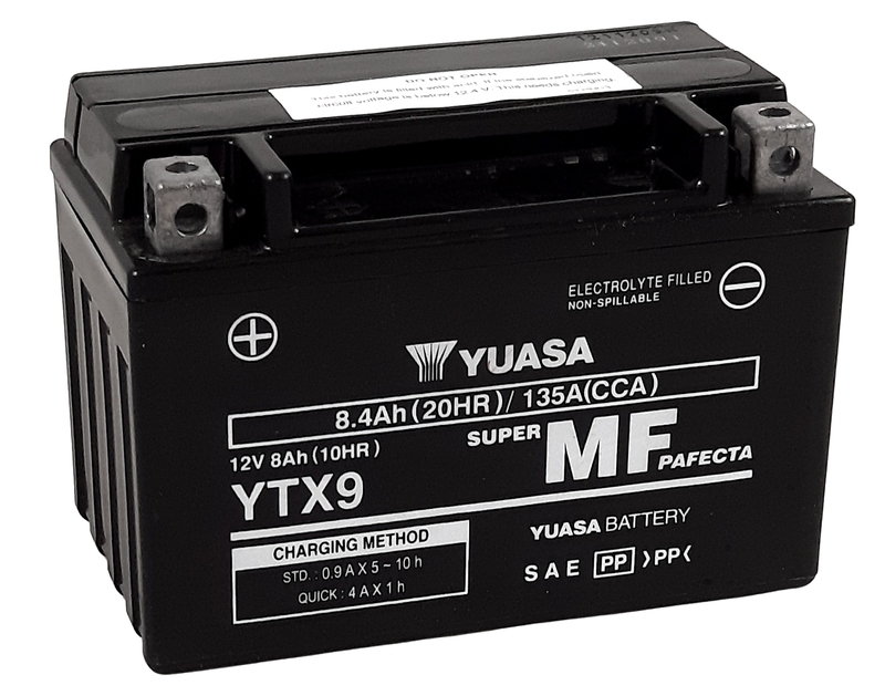 Batterie YUASA W/C sans entretien activée usine - YTX9 FA 