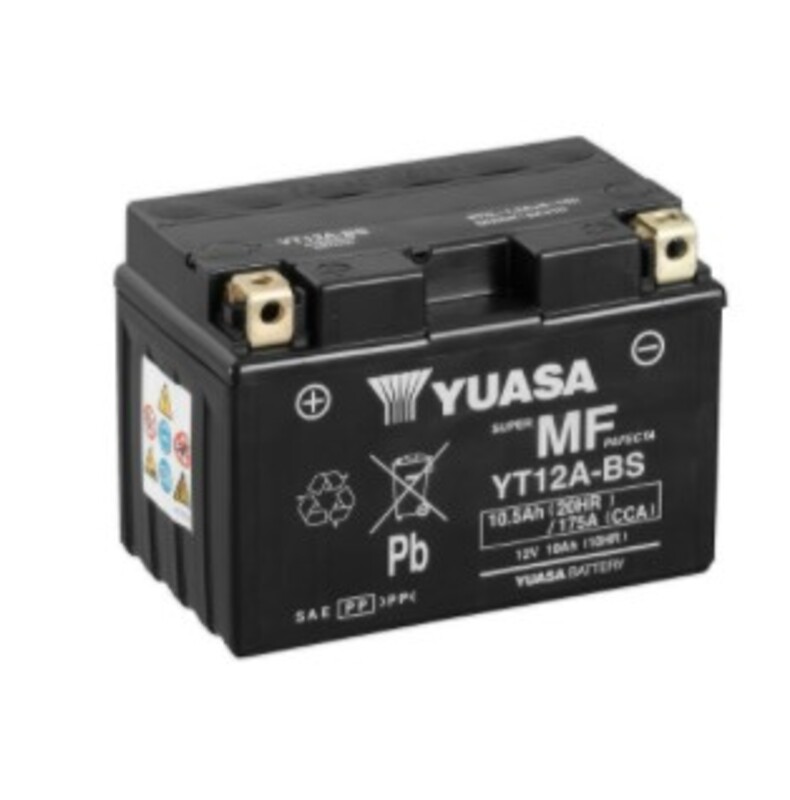 Batterie YUASA W/C sans entretien activée usine - YT12A 