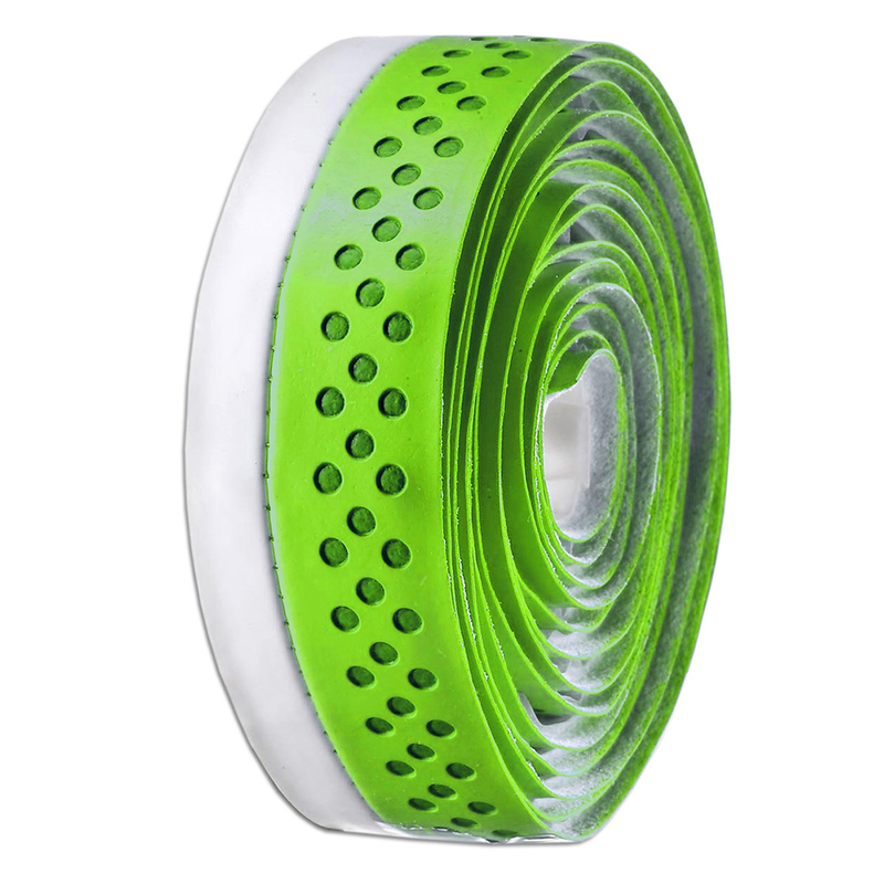 Guidoline de vélo Route VELO microfibre ajourée bicolore vert / blanc 