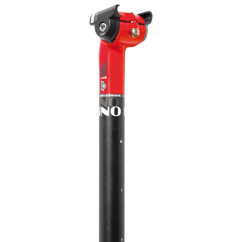 Tige de selle vélo UNO TS 640 - 350mm Ø31.6 rouge / noir 